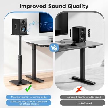 Регульовані підставки для акустики: висота 72-120 см, універсальні, з кабельною організацією, вантажопідйомність 15 кг (пара)