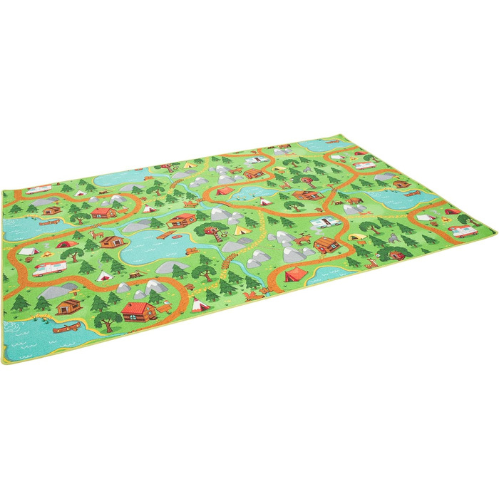 Дитячий килим Snapstyle для ігор, 200x300 см, прямокутний, з малюнком дороги, міцний та простий у догляді для дитячої кімнати та кемпінгу