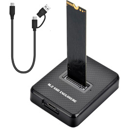 Док-станція для SSD M.2 NVMe/SATA, 10Gbps, USB 3.1 Gen2, підтримка B+M Key, для SSD 2230/2242/2260/2280