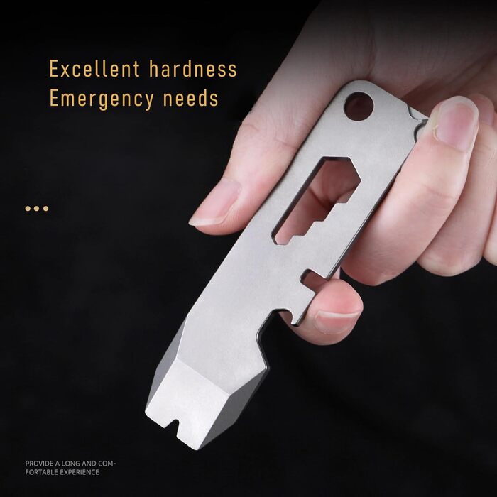 ResafeLy EDC-мультитул-брелок із титану: ломака, викрутка, відкривачка, ключ, кишеньковий інструмент