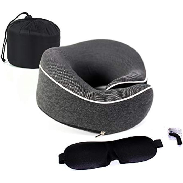 KÖHAIR Neck Pillow supports your restful sleep after your hair transplant - Innovative Travel Pillow | Unbelievably small for relaxed travel by plane and car