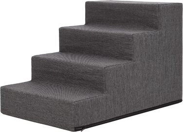 Сходинка для собак та котів Tiertreppen - пандус з 4 сходинок, сірий, висота 40 см