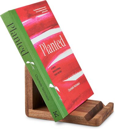 Cole & Mason H722134 Buckland Cookbook Stand and Tablet Stand made of Acacia Wood, Cookbook Holder for Kitchen, Not Dishwasher Safe