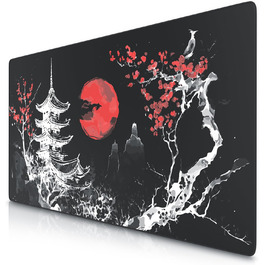 Килимок для миші Titanwolf XXXL 1200x600mm з мотивом Японського живопису (чорний)