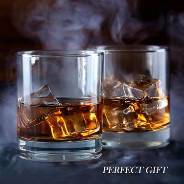 Склянки CRYSTALIA Premium Whiskey, набір 6 шт, 305 мл, без свинцю. Склянки для віскі, коктейлів, бурбону, скотчу, коньяку, ірландського віскі. Набір склянок для бару.