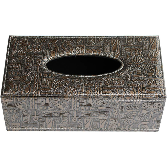 Тримач для серветок зі шкіри, стильний, міцний, для дому, офісу, автомобіля. Тримач для тканинних серветок, прямокутний, ретро-дизайн (1 шт.)