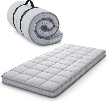 Кемпінговий матрац Jamdok з піни Memory Foam, складаний футон, знімний бавовняний чохол, праний у машині, гостьовий матрац для сну та підлоги, сірий, 190x75 см
