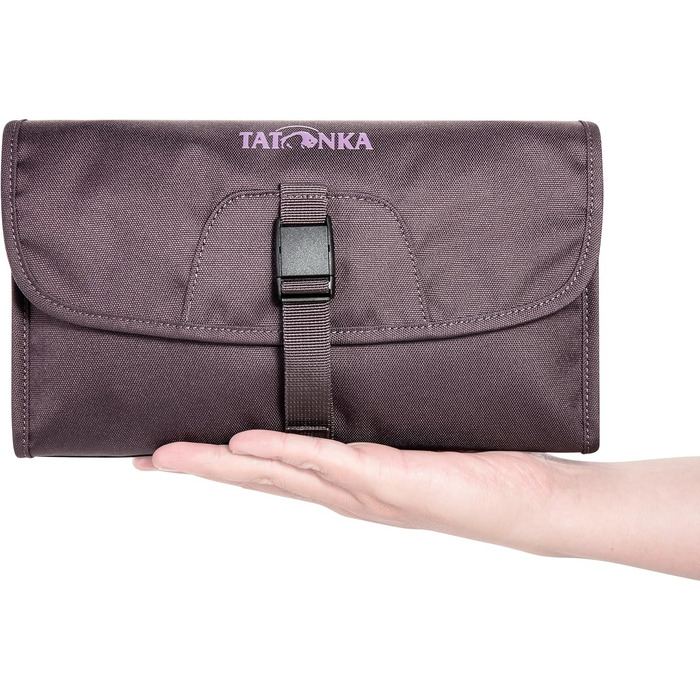 Дорожня косметичка Tatonka Small Travelcare — плоска сумка для гігієни з дзеркалом та відділеннями, Midnight Plum (15 x 27 x 4 см)