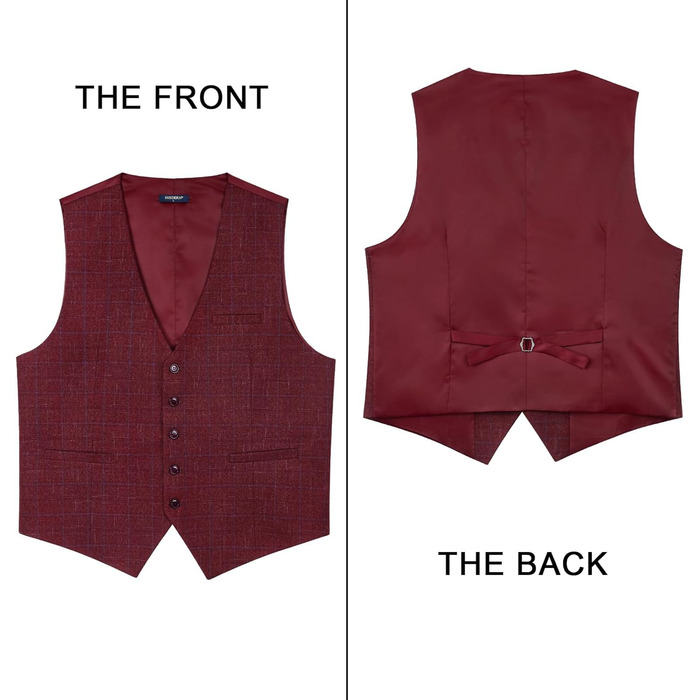 Жовта жилетка для костюма Hisdern Manner Formae - багряний колір, розмір XS