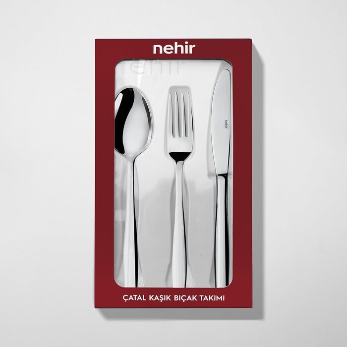 Нержавіюча сталева стололова посуд - набір 24 шт для 6 осіб. Елегантний набір для щоденного використання та особливих випадків. Стійкий до іржі.