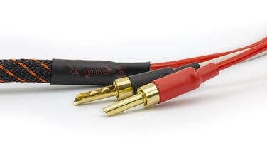 Акустичний кабель Dynavox Perfect Sound Flex (пара, 3м) — HiFi кабель з позолоченими роз'ємами-бананами, безвтратна передача сигналу, високочиста мід OFC