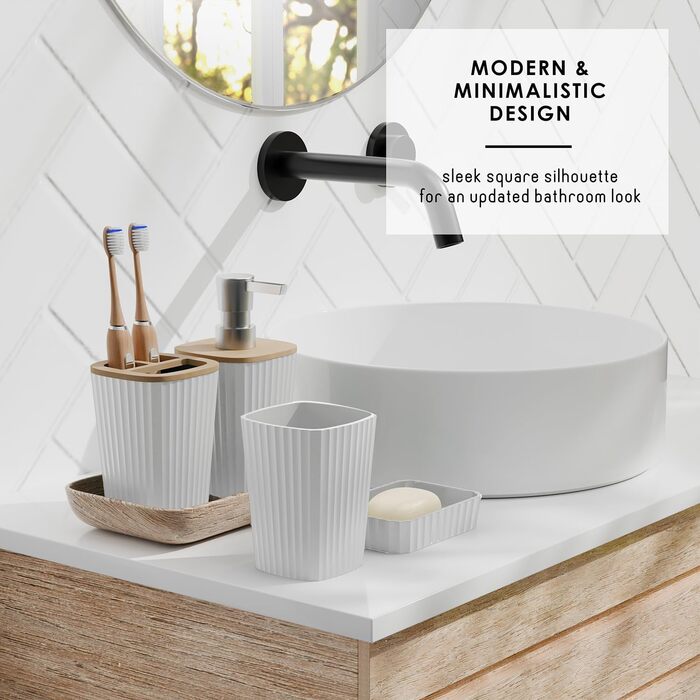 Набір аксесуарів для ванної кімнати Clara Clark Bad-Set Hunter Green (6 предметів)