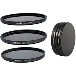 Набір фільтрів нейтральної сірої сітки ND8, ND64, ND1000 46mm з кришкою для штакеля та кришкою об'єктива з внутрішнім захватом