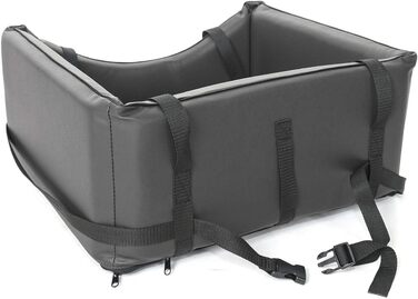 Автомобільний лежак для собак Mayaadi-Home з штучної шкіри, 50x45 см, темно-сірий