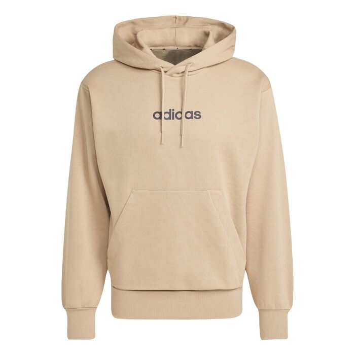 Чоловічий худі Adidas Essentials Linear Fleece з капюшоном, колір Warm Sandstone/Black, розмір S