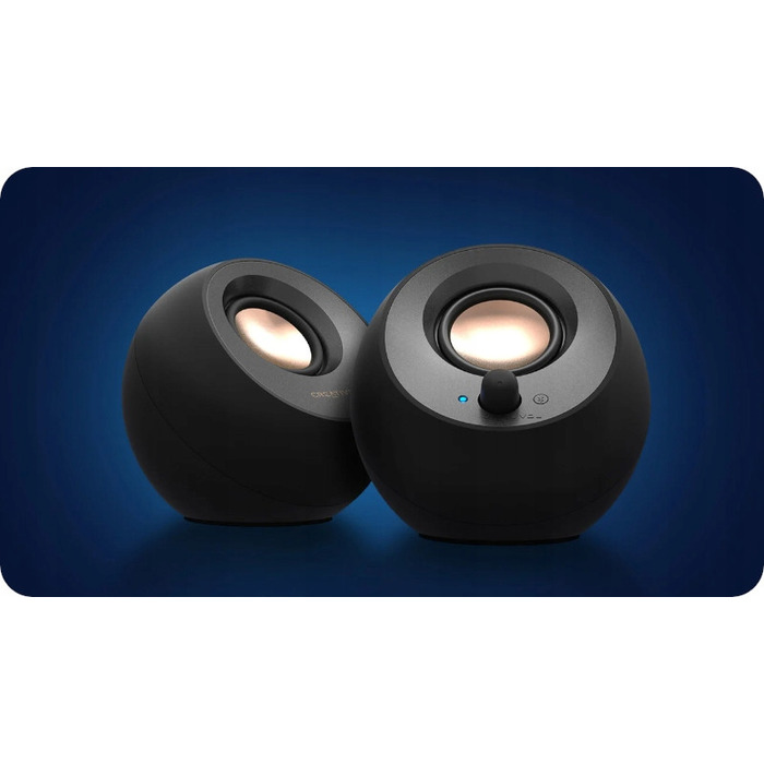 Комп'ютерні колонки Creative Pebble 2.0 V3 Bluetooth 5.0 USB-C, чорні