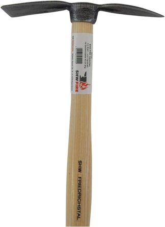 Hand hoe, sturdy forged hoe for the garden, wide and heart-shaped blade, 40cm short ergonomic handle from SHW-FIRE