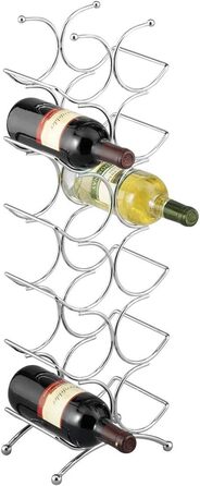 Zeller 27357 Wine Rack for 12 Bottles, Chrome-plated Metal. Approx. 25x15.5x67.5 cm