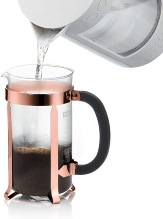 Френч-прес Bodum Chambord 1 л, мідний, набір із 6 склянок Pavina з подвійними стінками