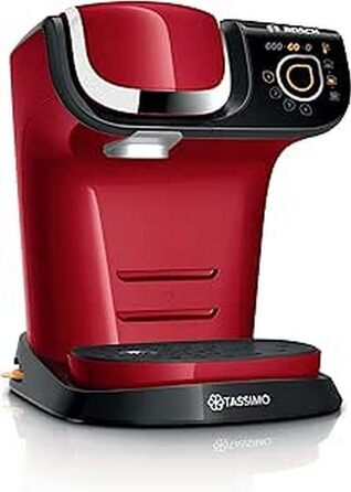 Кавомашина Tassimo My Way 2 TAS6502 з фільтром для води, понад 70 напоїв, персоналізація, великий вибір кави, просте приготування, 1500 Вт (Червона, з фільтром, для одного)