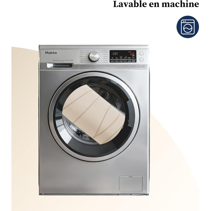 Килимок для ванної кімнати chakme з ефектом пам'яті (Memory Foam), протиковзкий та вологопоглинаючий, бежевий, 60x150 см