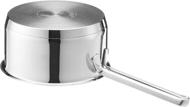 Каструля WMF Provence Plus 16 см з кришкою з термостійкого скла, 1,4 л, з нержавіючої сталі Cromargan, без покриття, для приготування на індукційних плитах, сумісна з духовкою