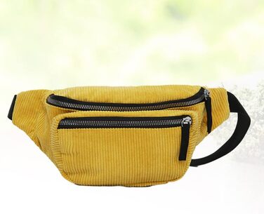Жіноча бананка VALICLUD (2 шт.) - поясна сумка на талію, сумка через плече, зелена (жовта)