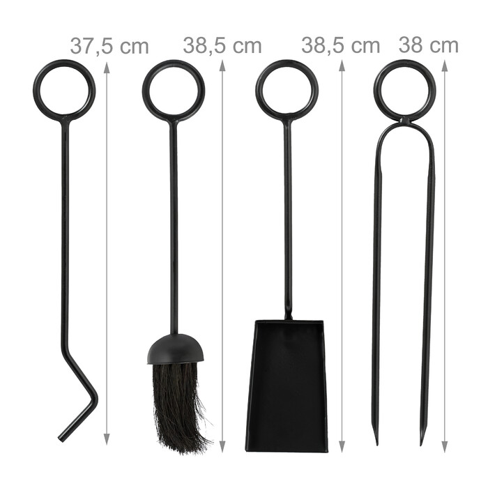 Relaxdays 5-Piece Fireplace Tool Set