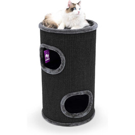 Кігтеточка Petrebels Dome, 80 см, чорна: стабільна та міцна