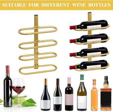 Настінна вітрина для вина на 8 пляшок з металу - зручний органайзер для зберігання вина