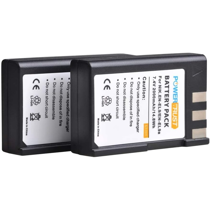 Акумулятор Nikon EN-EL9/EN-EL9a 2000mAh + зарядний пристрій Type-C для D3000, D5000, D40, D40x, D60