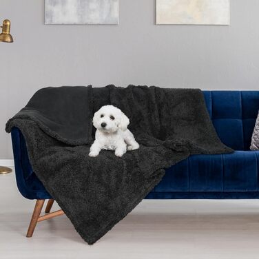 Водонепроникний плед для собак та котів, миючий, чорний (150 x 120 см)