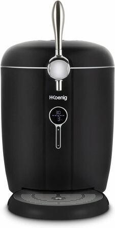 Система розливів пива H.Koenig - сумісна з усіма 5-літровими баками з нержавіючої сталі, інтегрована система охолодження, регулювання температури від 2°C до 12°C, 65 Вт, неслизькі ніжки (BW1688)