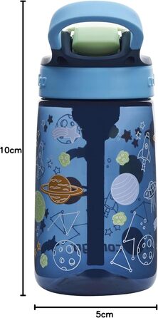 Contigo Kinder Easy Clean Autospout Sippy Cup with Straw, BPA-Free Durable Water Bottle, 100% Leak-Proof, Easy to Clean, Ideal for Daycare, Preschool, School, and Sports, 420 ml (Blueberry Cosmos, Plastic)