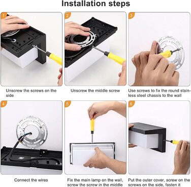 LED вуличне освітлення Lightsjoy - вулична лампа настінна 18W, IP66, алюміній, нейтрально-білий світ (2 шт)