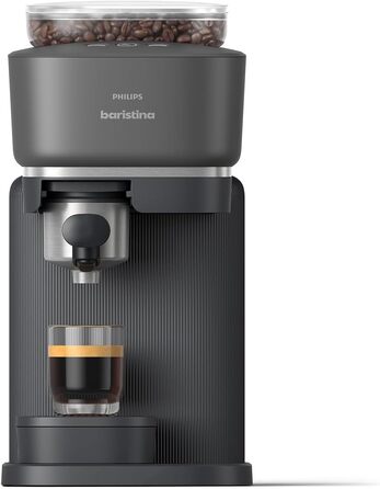 Кавомашина Philips Baristina, еспресо, автоматична, 16 бар, чорний, з млином, для дому, компактна