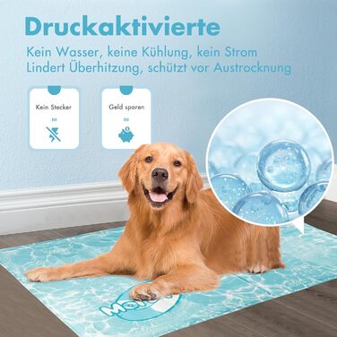 Pawtasy Cooling Mat for Dogs and Cats, Cooling Pad for Dogs, Non-Toxic Gel Cooling Cushion, Self-Cooling Dog Cooling Mat for Pets, Cooling Dog Mat - M (120 x 80 cm)