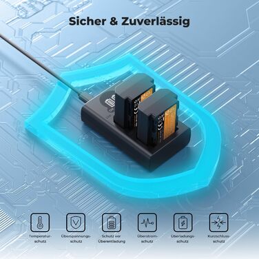 Акумулятори K&F Concept NP-FZ100 2600mAh (2 шт.) з зарядним пристроєм для Sony Alpha A7III, A7IV, A7R III, A7RIV, A7RV, A7C, A7S III, A9, A9II, A6600, A9R, FX3, FX30