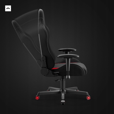 Ігрове крісло Diablo Chairs X-ST4RTER, чорна тканина, чорно-червоне