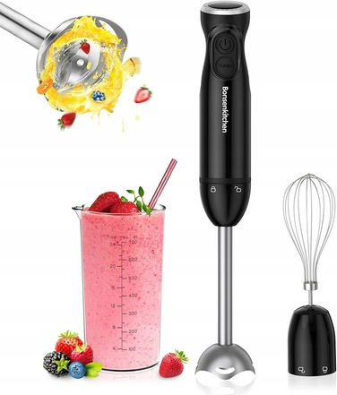 Ручний блендер Bonsenkitchen HB3203, 1000 Вт, чорний