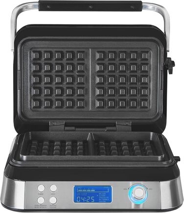 GUTFELS WAFFLE 5010 Electric Waffle Maker with Non-Stick Plates, Timer, Display, Overflow Protection, 5 Programs, and Overheat Protection