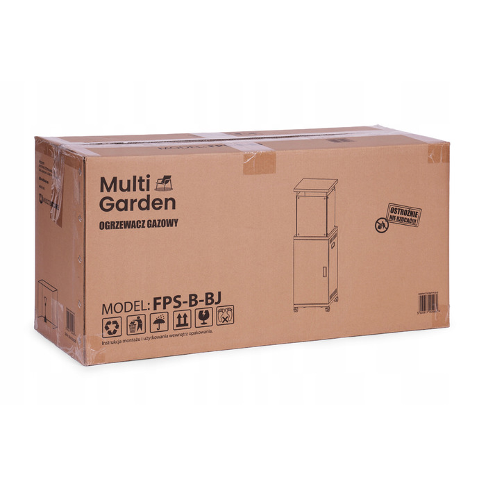 Газовий обігрівач MultiGarden 13 кВт, сталь та скло, 136 см
