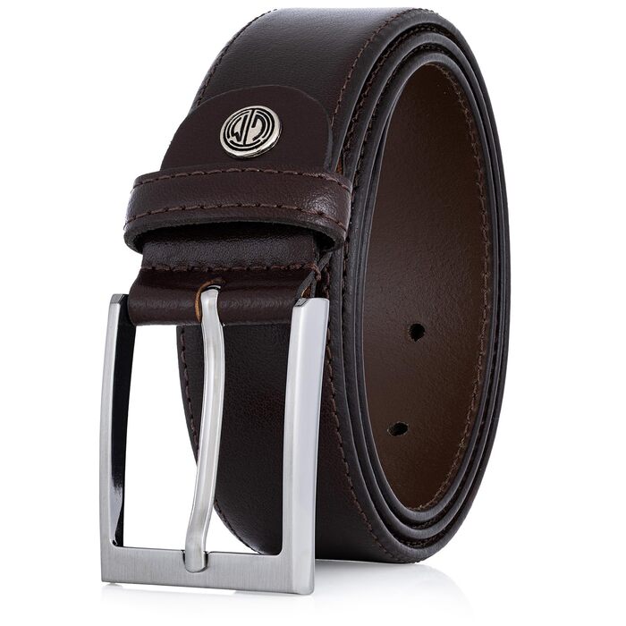 Чоловічий шкіряний ремінь Lindenmann, 35 мм, колір коричневий