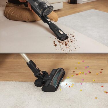 Бездротовий пилосос Cecotec Conga Rockstar 5500 Hurricane Station Flex Max з самостійною станцією очищення, 220AW, 700W, 90 хв роботи, антизаплутана щітка, гнучкий шланг, циклонна технологія