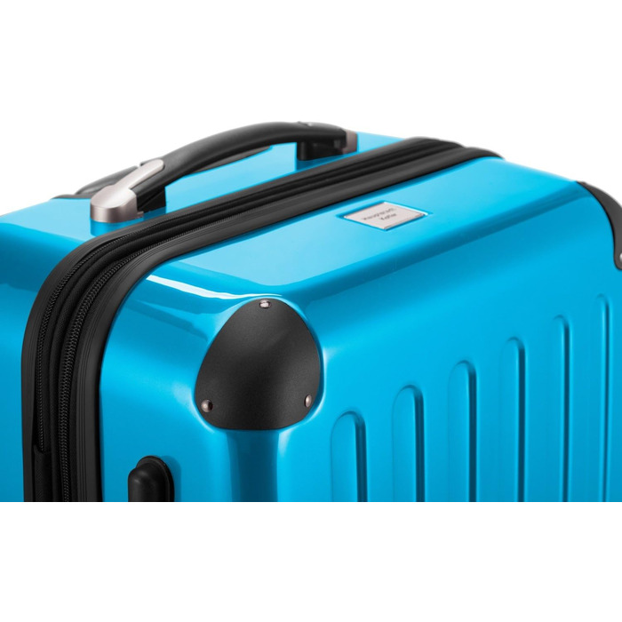 Чемодан Alex Hauptstadtkoffer - ручна поклажа, 55 x 38 x 23 см, 4 колеса, 42 літри, розширюваний, блакитний