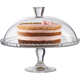 Пасубаче Патісері 95200 - Тортниця зі ніжкою та кришкою, скло 25.4 см