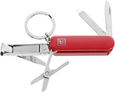 Набір для манікюру та педикюру ZWILLING Multi-Tool (брелок з ножицями для нігтів, кусачками та пилочкою), червоний, 60 мм