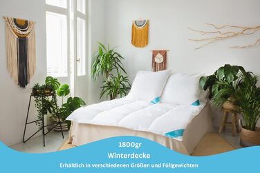 Sandaro Home ковдра з гусячого пуху, натуральна, 200x220 см, 1800 г, сертифікат OEKO-TEX
