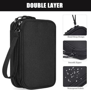 Органайзер для кабелів та аксесуарів для подорожей (чорний)