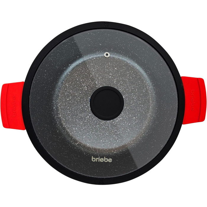 Каструля Briebe Black Titanium з титановим покриттям, 16 см, індукція, склокришка, для плити та духовки